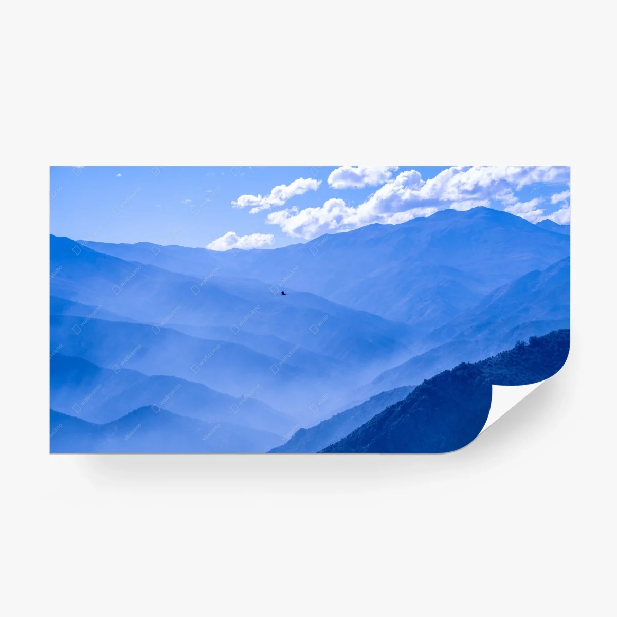 Papier peint paysage brumeux de montagnes bleues – Wallnifity® Papier peint paysage brumeux de montagnes bleues – Wallnifity®
