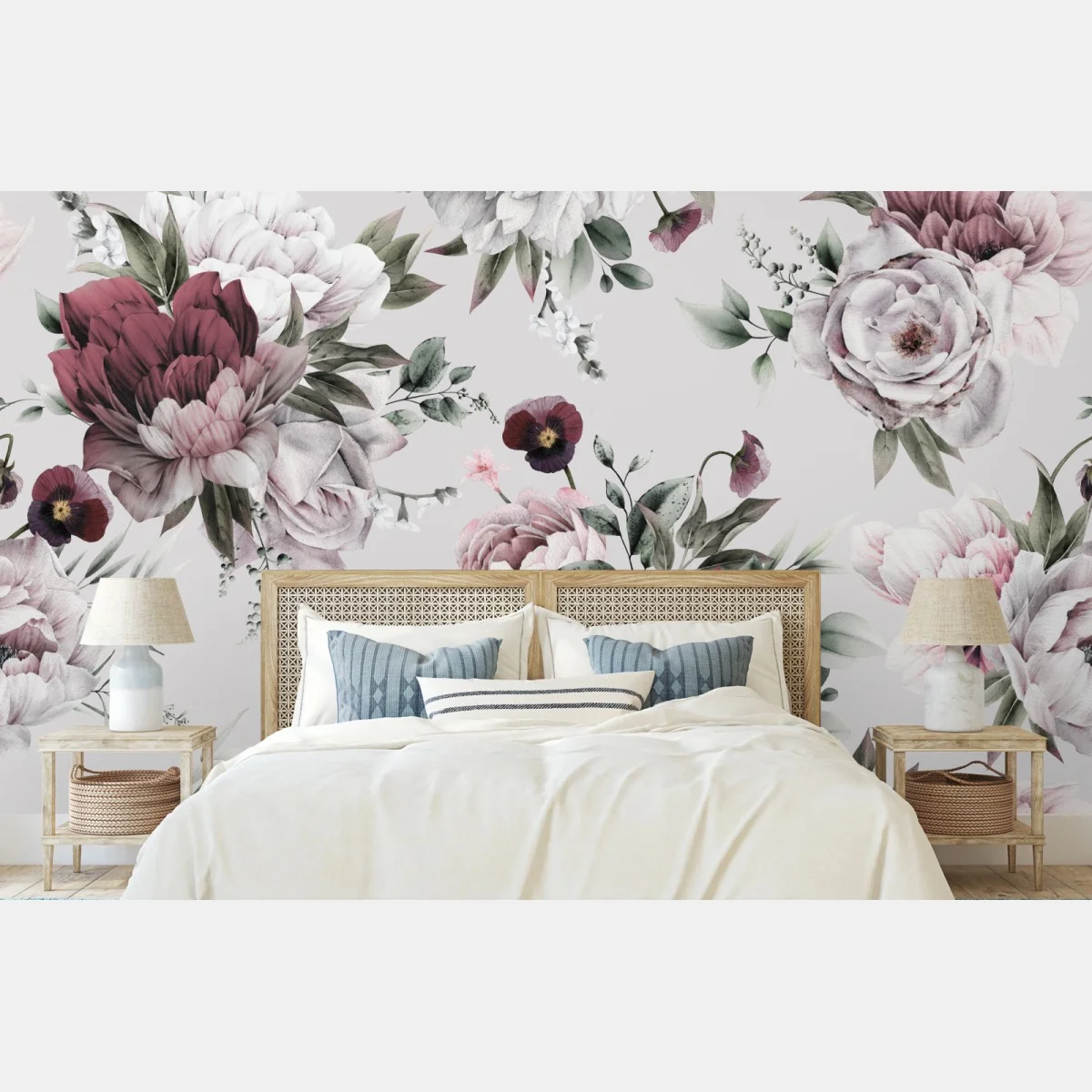 Papier peint pivoines aquarelle sur fond estival – Wallnifity® Papier peint pivoines aquarelle sur fond estival – Wallnifity®