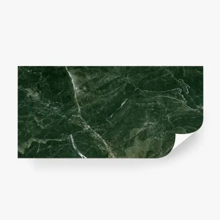 Papier peint marbre vert profond à veines blanches – Wallnifity®