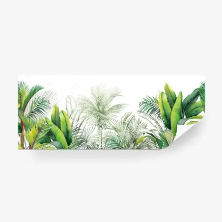 Papier peint feuillage tropical en aquarelle – Wallnifity®