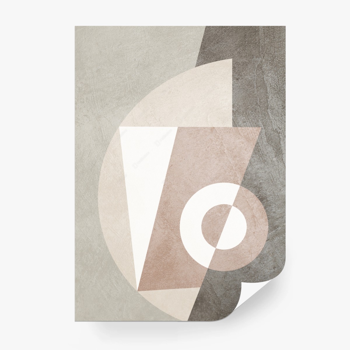 Papier peint composition géométrique aux tons neutres – Wallnifity®