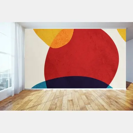 Papier peint abstraction organique aux couleurs vibrantes – Wallnifity®