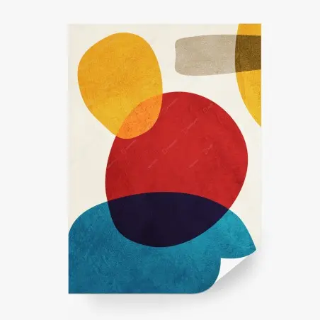 Papier peint abstraction organique aux couleurs vibrantes – Wallnifity®
