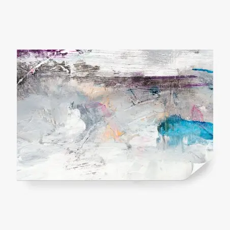 Papier peint horizon abstrait aux tons pastels – Wallnifity®