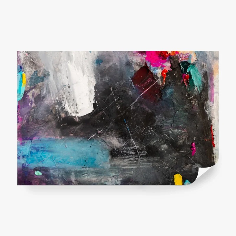 Papier peint paysage abstrait nocturne aux éclats colorés – Wallnifity® Papier peint paysage abstrait nocturne aux éclats colorés – Wallnifity®