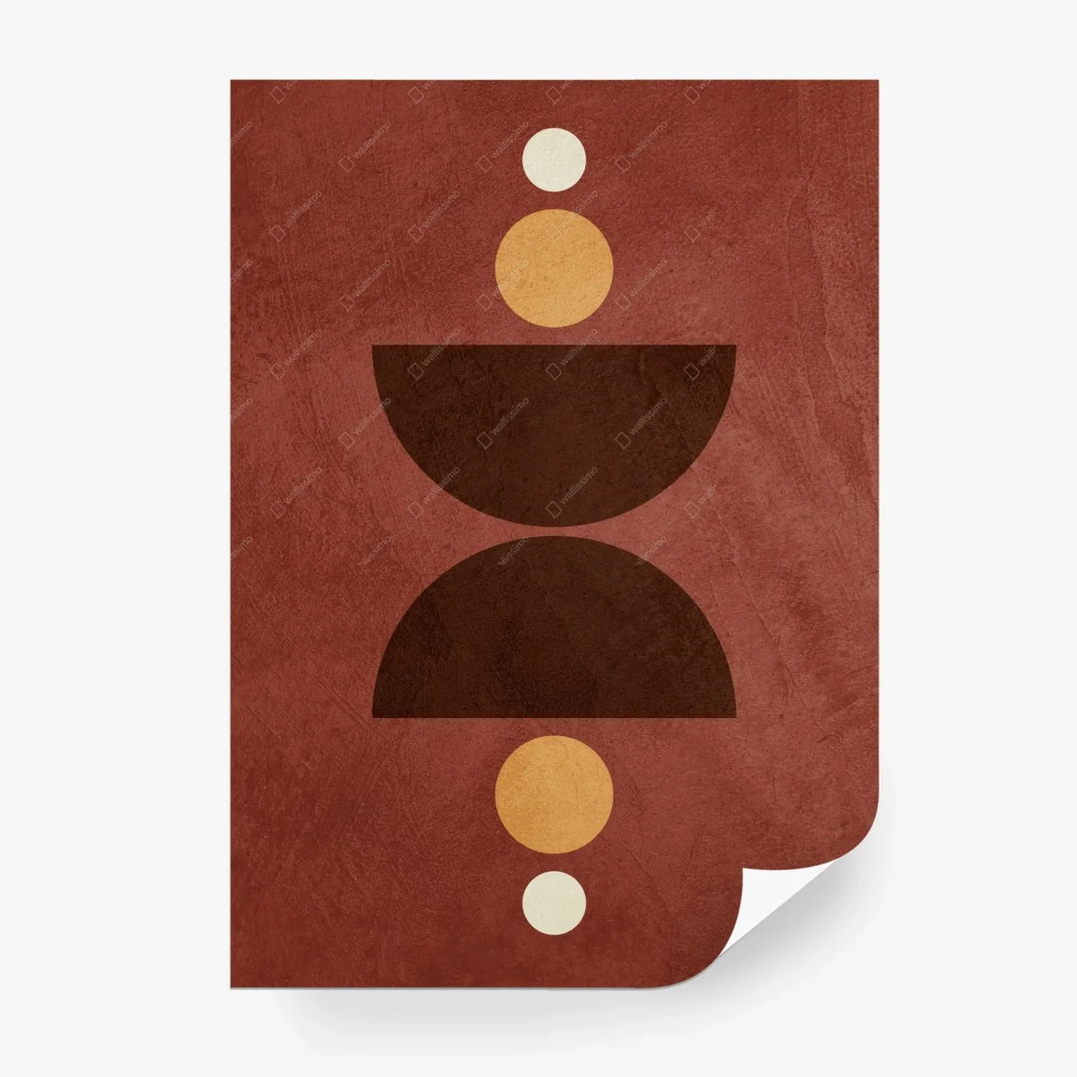 Papier peint équilibre géométrique en terre cuite et ocre – Wallnifity® Papier peint équilibre géométrique en terre cuite et ocre – Wallnifity®