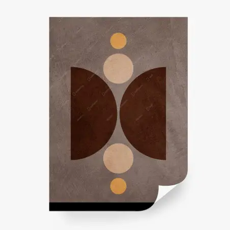 Papier peint composition géométrique aux tons terreux – Wallnifity®