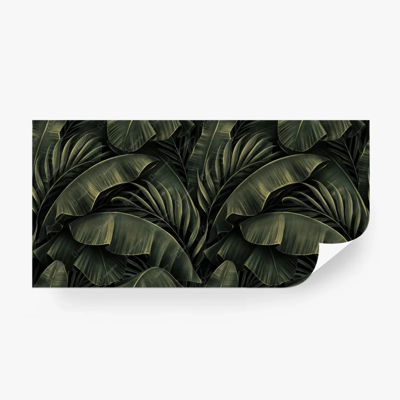 Papier peint feuillage tropical luxuriant vert profond – Wallnifity® Papier peint feuillage tropical luxuriant vert profond – Wallnifity®