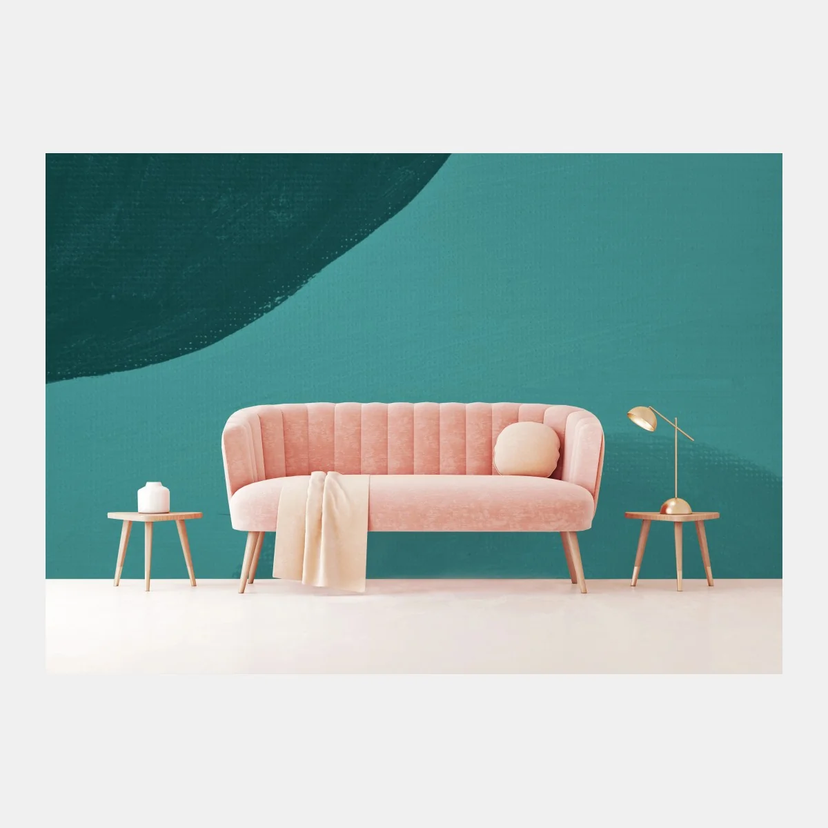 Papier peint composition abstraite verte minimaliste – Wallnifity® Papier peint composition abstraite verte minimaliste – Wallnifity®