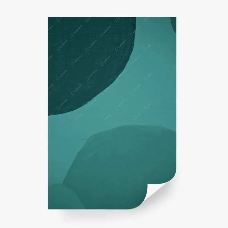 Papier peint composition abstraite verte minimaliste – Wallnifity® Papier peint composition abstraite verte minimaliste – Wallnifity®