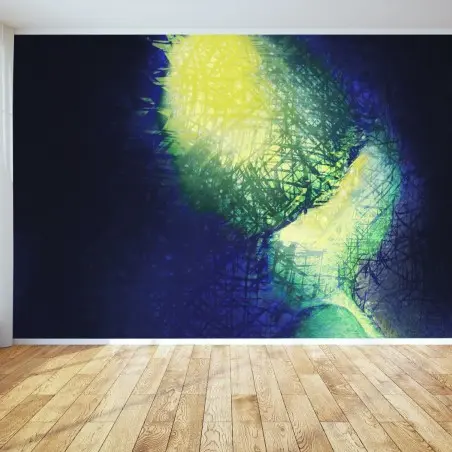 Papier peint abstraction lumineuse organique – Wallnifity®