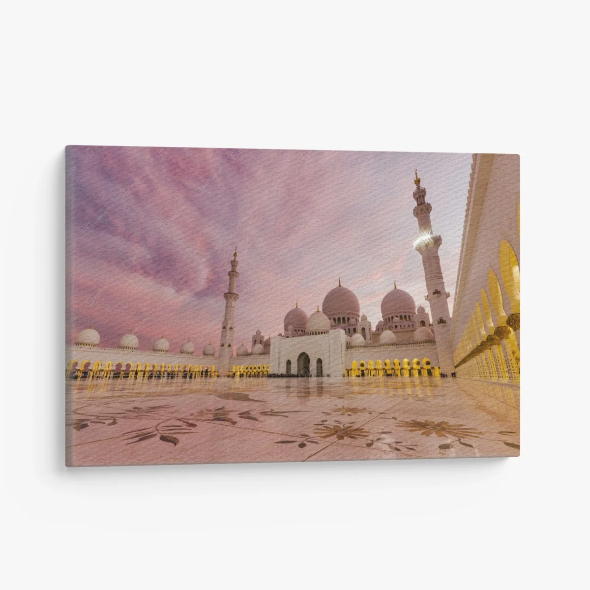 Tableau sur toile mosquée majestueuse au ciel rose – Wallnifity® Tableau sur toile mosquée majestueuse au ciel rose – Wallnifity®