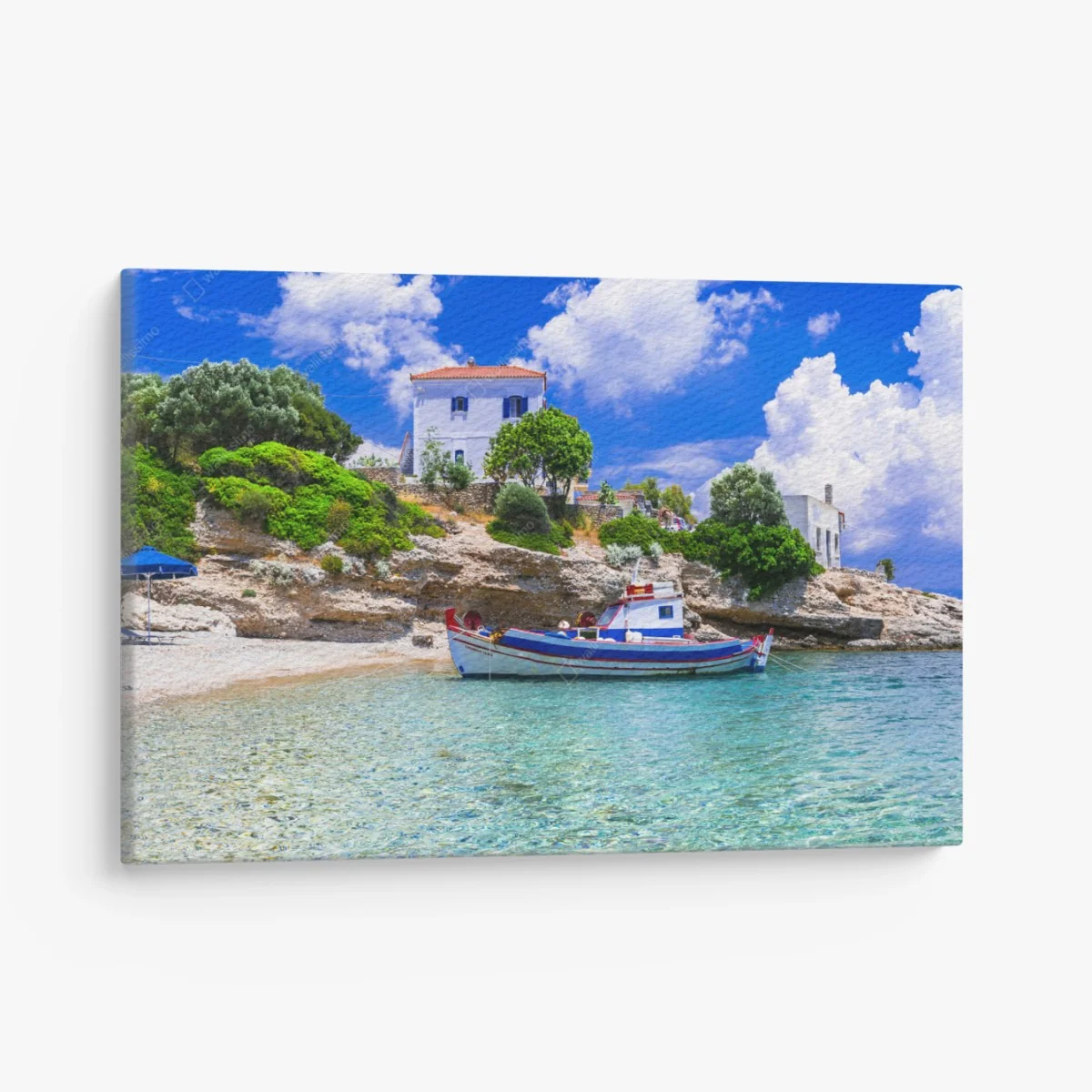 Tableau sur toile havre méditerranéen à Samos – Wallnifity® Tableau sur toile havre méditerranéen à Samos – Wallnifity®