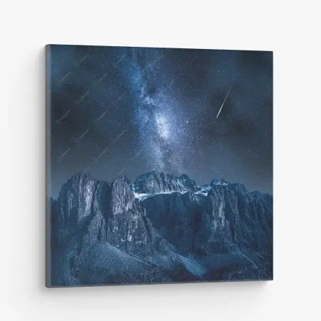 Tableau sur toile voûte céleste au-dessus de Passo Gardena, Dolomites – Wallnifity®