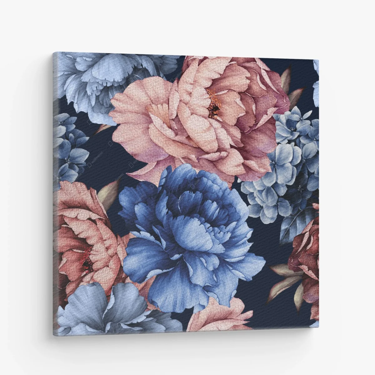 Tableau sur toile pivoines aquarelle sur fond bleu marine – Wallnifity® Tableau sur toile pivoines aquarelle sur fond bleu marine – Wallnifity®