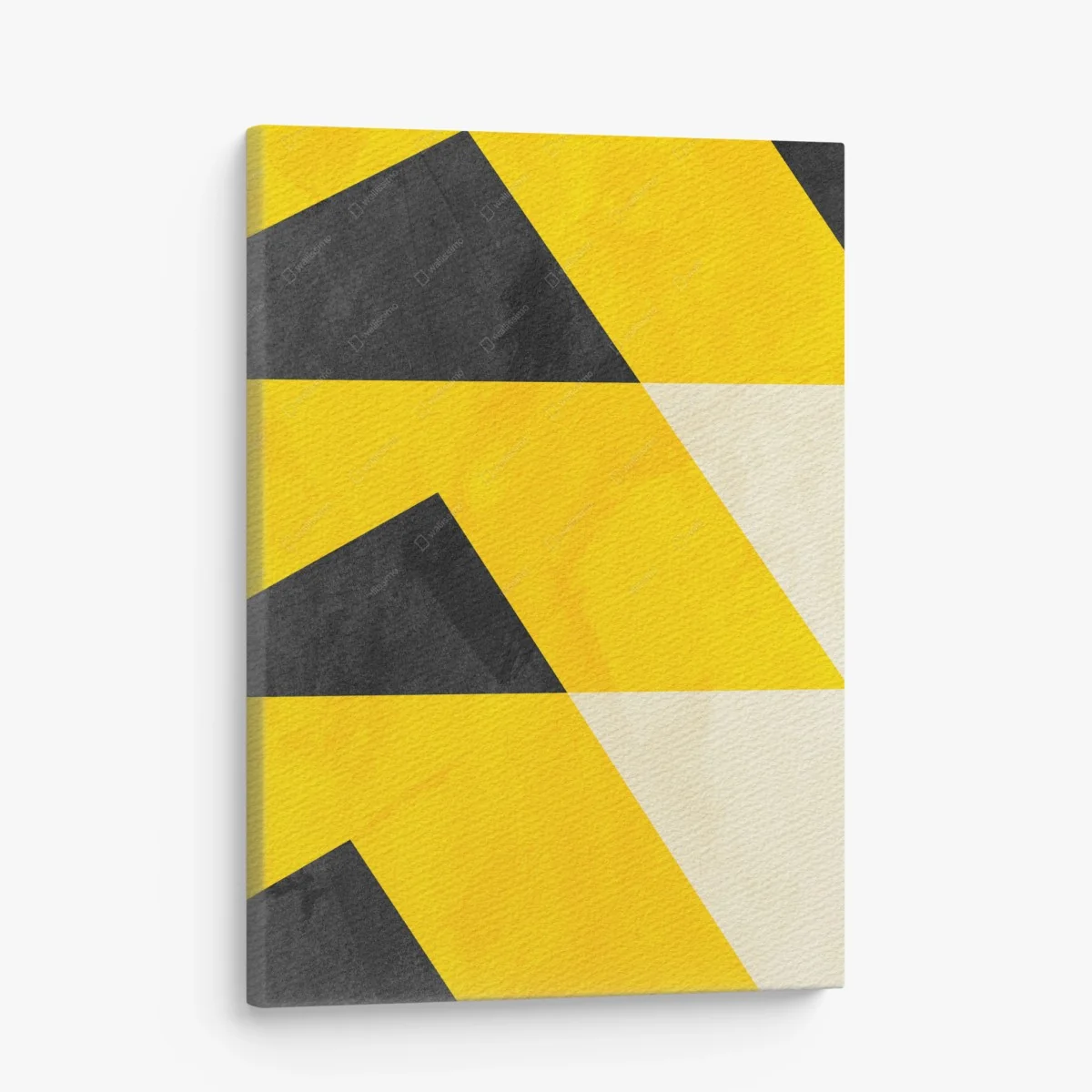 Tableau sur toile motif géométrique jaune et noir texturé – Wallnifity® Tableau sur toile motif géométrique jaune et noir texturé – Wallnifity®