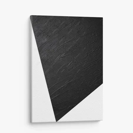 Tableau sur toile motif texturé noir minimaliste – Wallnifity®