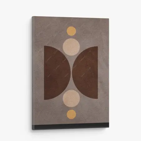 Tableau sur toile composition géométrique aux tons terreux – Wallnifity®