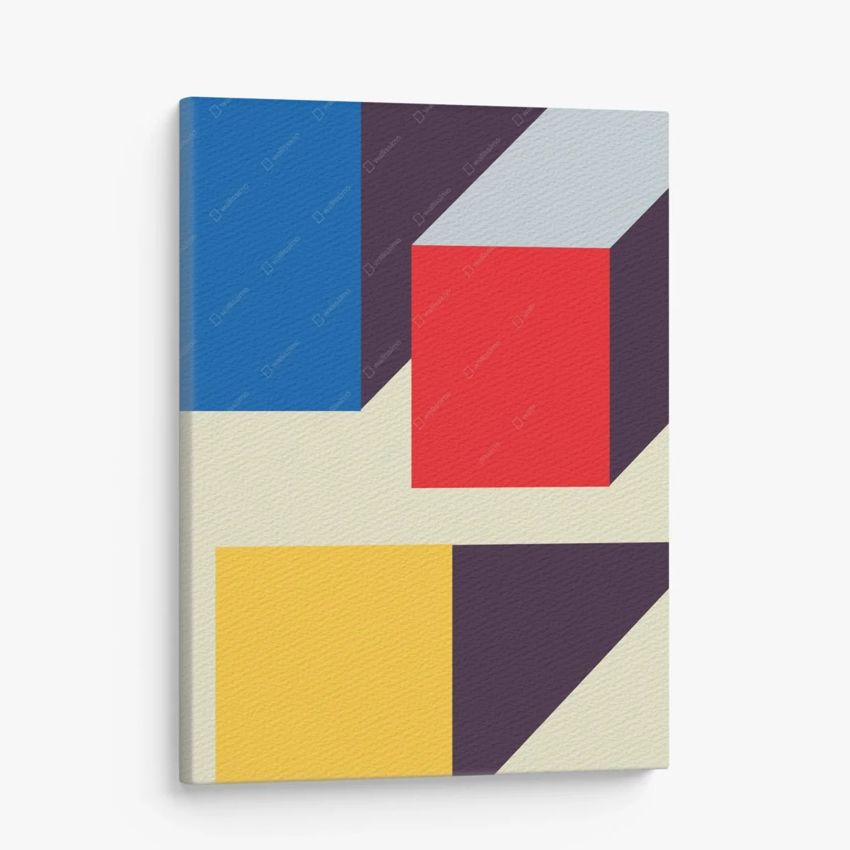 Tableau sur toile cube en perspective aux couleurs primaires – Wallnifity® Tableau sur toile cube en perspective aux couleurs primaires – Wallnifity®