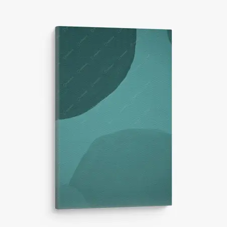 Tableau sur toile composition abstraite verte minimaliste – Wallnifity®