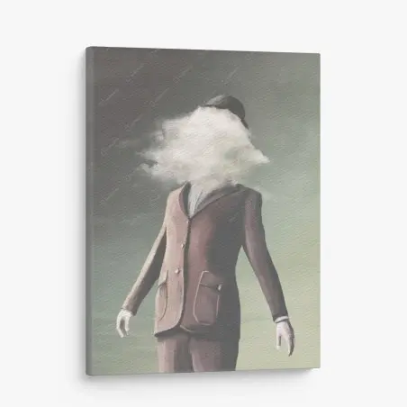 Tableau sur toile homme au visage de nuage – Wallnifity®