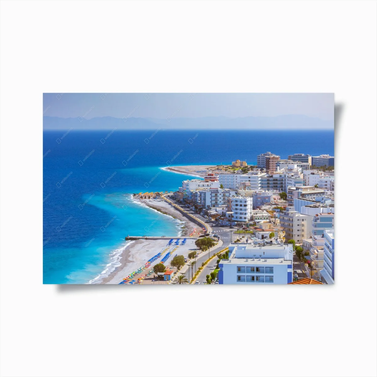 Poster plage colorée à Rhodes – Wallnifity® Poster plage colorée à Rhodes – Wallnifity®