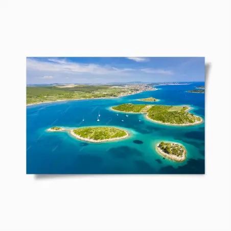 Poster archipel paradisiaque aux eaux turquoise – Wallnifity®