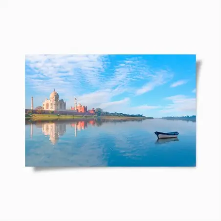 Poster reflet paisible du Taj Mahal au bord de l'eau – Wallnifity®