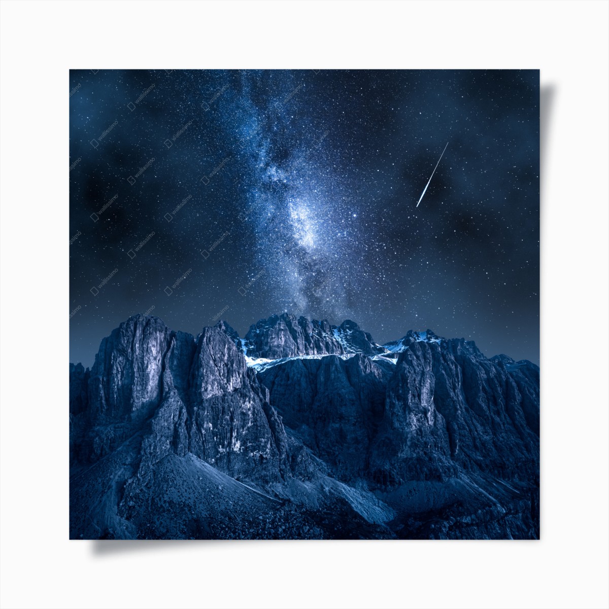 Poster voûte céleste au-dessus de Passo Gardena, Dolomites – Wallnifity®