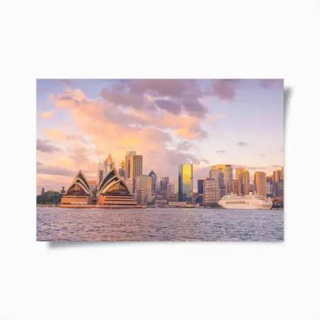 Poster coucher de soleil sur Sydney et l'opéra – Wallnifity®