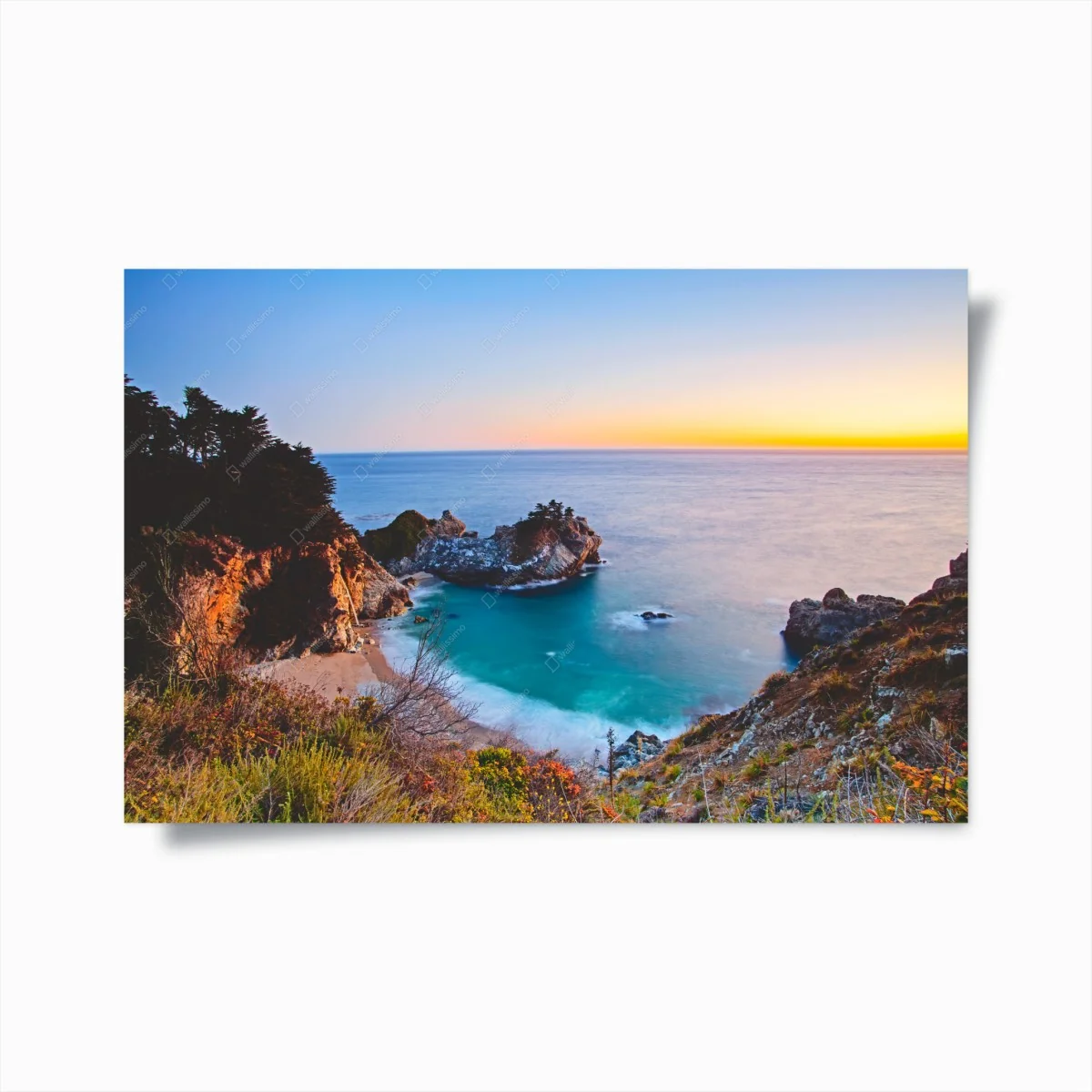 Poster paysage côtier au coucher de soleil – Wallnifity® Poster paysage côtier au coucher de soleil – Wallnifity®
