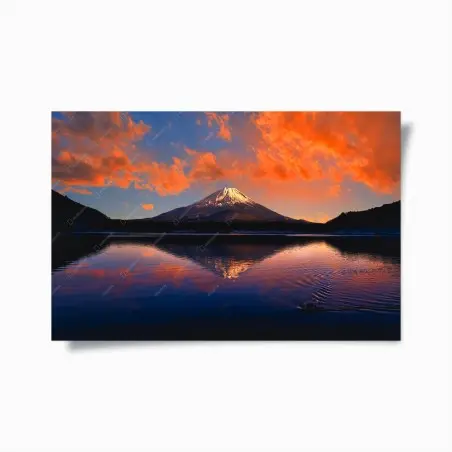 Poster coucher de soleil sur le Mont Fuji – Wallnifity®