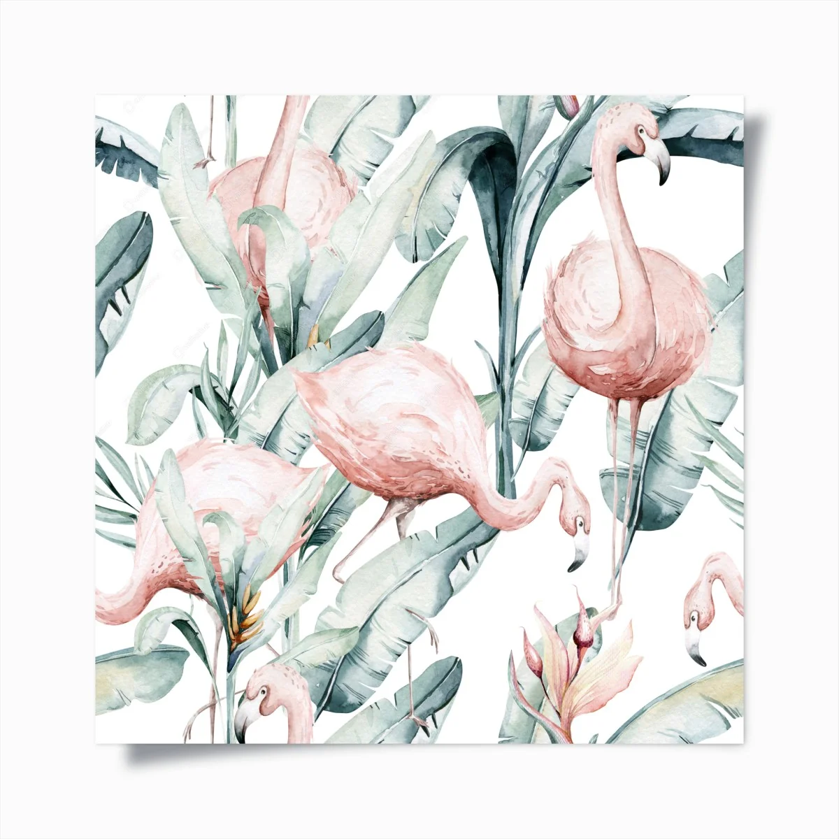 Poster esprit tropical doux avec flamants roses aquarelle – Wallnifity® Poster esprit tropical doux avec flamants roses aquarelle – Wallnifity®