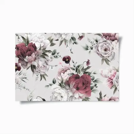 Poster pivoines aquarelle sur fond estival – Wallnifity®