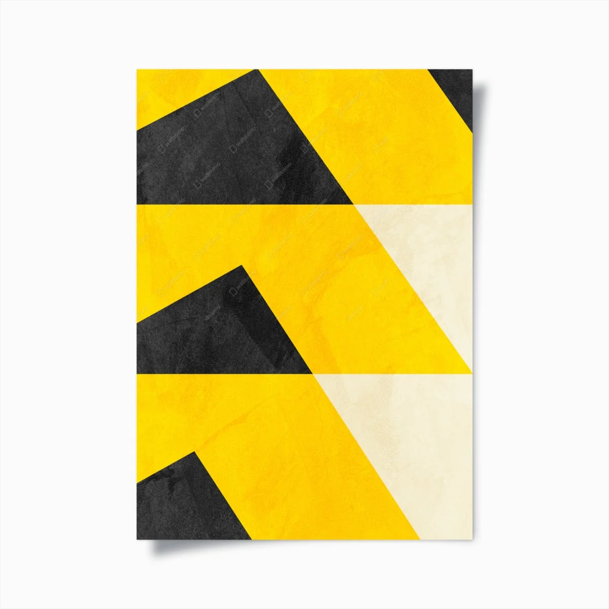 Poster motif géométrique jaune et noir texturé – Wallnifity® Poster motif géométrique jaune et noir texturé – Wallnifity®