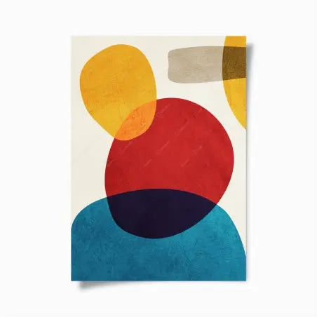 Poster abstraction organique aux couleurs vibrantes – Wallnifity®