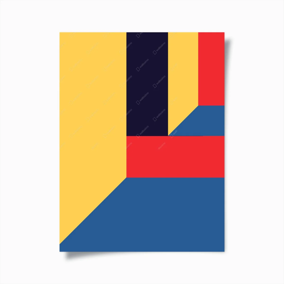 Poster composition géométrique en perspective style Mondrian – Wallnifity® Poster composition géométrique en perspective style Mondrian – Wallnifity®