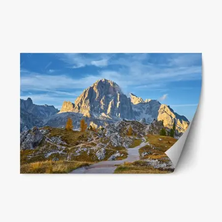 Sticker repositionnable panorama alpin au lever du soleil – Wallnifity®