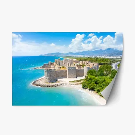 Sticker repositionnable forteresse côtière au bord de la mer – Wallnifity®