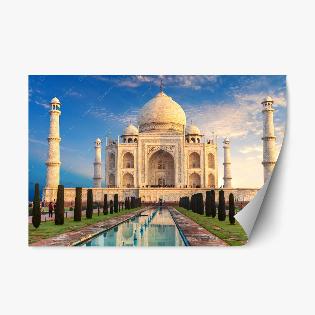 Sticker repositionnable splendeur matinale du Taj Mahal – Wallnifity® Sticker repositionnable splendeur matinale du Taj Mahal – Wallnifity®
