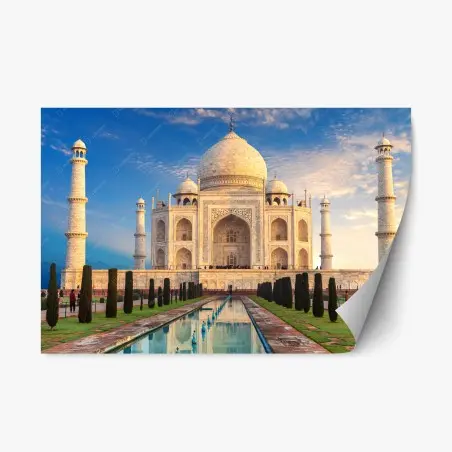 Sticker repositionnable splendeur matinale du Taj Mahal – Wallnifity®