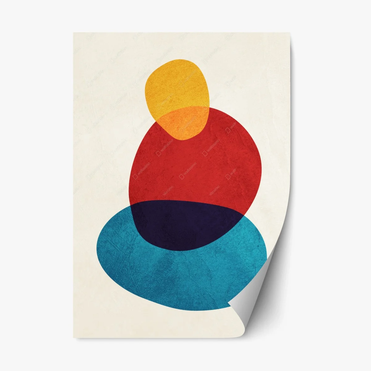 Sticker repositionnable composition abstraite en formes organiques et couleurs vives – Wallnifity® Sticker repositionnable composition abstraite en formes organiques et couleurs vives – Wallnifity®