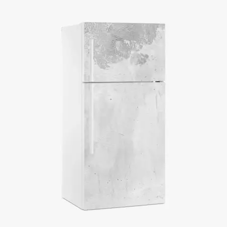 Sticker pour réfrigérateur texture murale en ciment blanc patiné – Wallnifity®