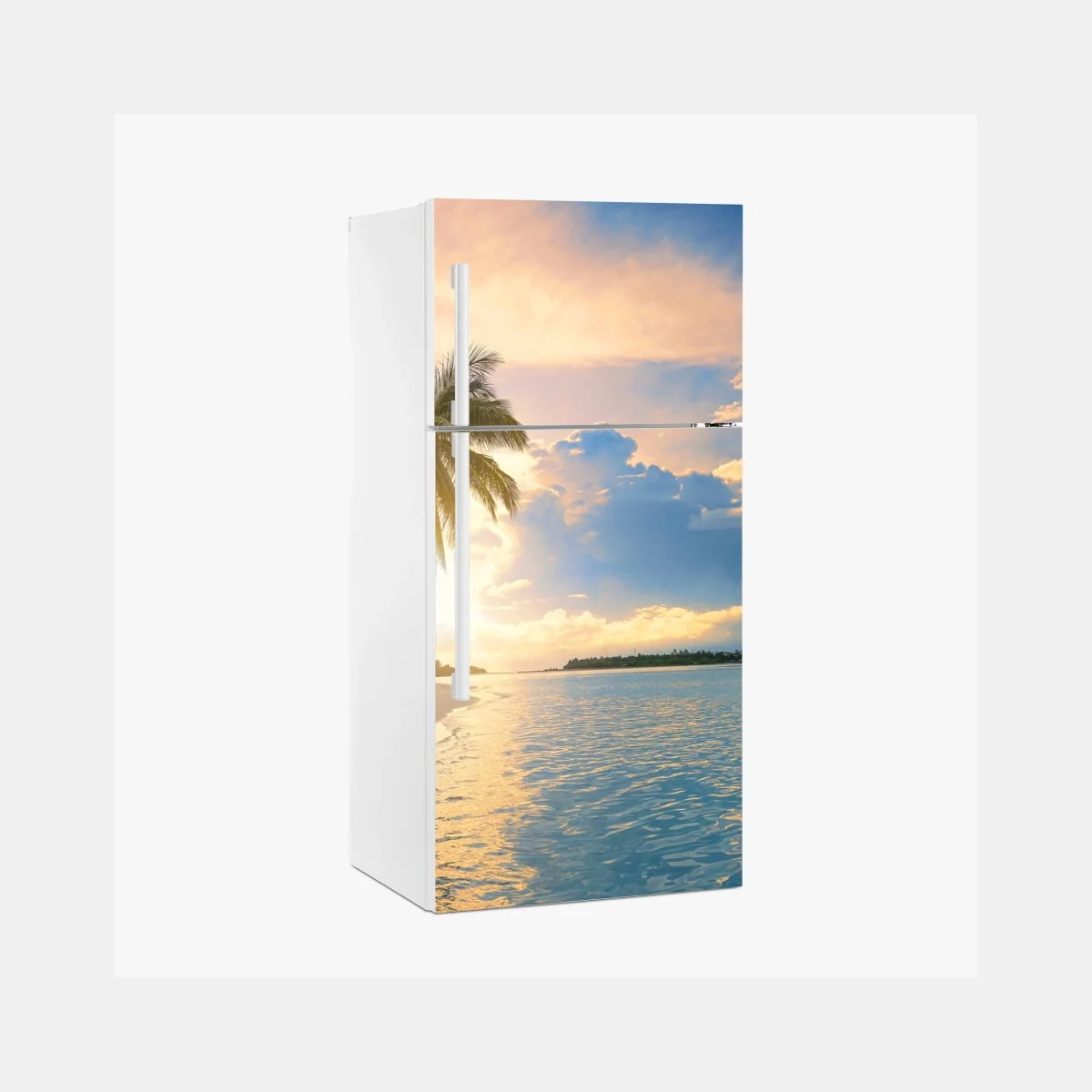 Sticker pour réfrigérateur coucher de soleil tropical aux Maldives – Wallnifity® Sticker pour réfrigérateur coucher de soleil tropical aux Maldives – Wallnifity®