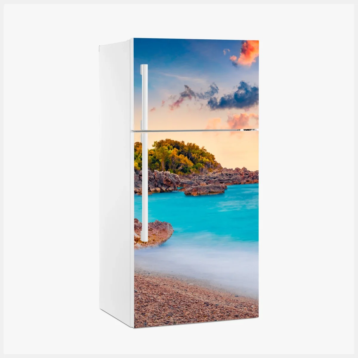 Sticker pour réfrigérateur lever de soleil à Himare, Albanie sur la mer Adriatique – Wallnifity® Sticker pour réfrigérateur lever de soleil à Himare, Albanie sur la mer Adriatique – Wallnifity®