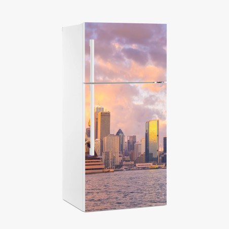 Sticker pour réfrigérateur coucher de soleil sur Sydney et l'opéra – Wallnifity®