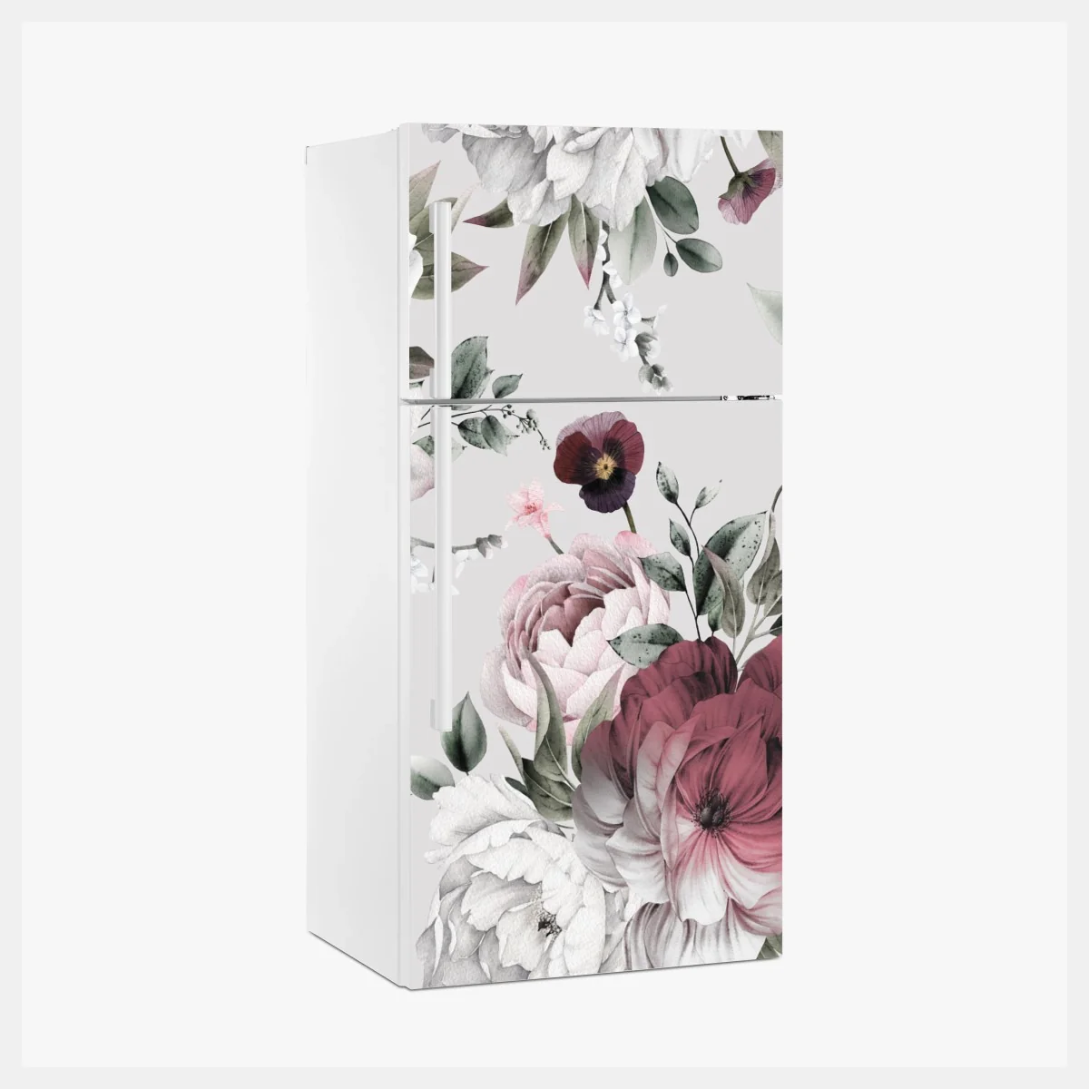 Sticker pour réfrigérateur pivoines aquarelle sur fond estival – Wallnifity® Sticker pour réfrigérateur pivoines aquarelle sur fond estival – Wallnifity®