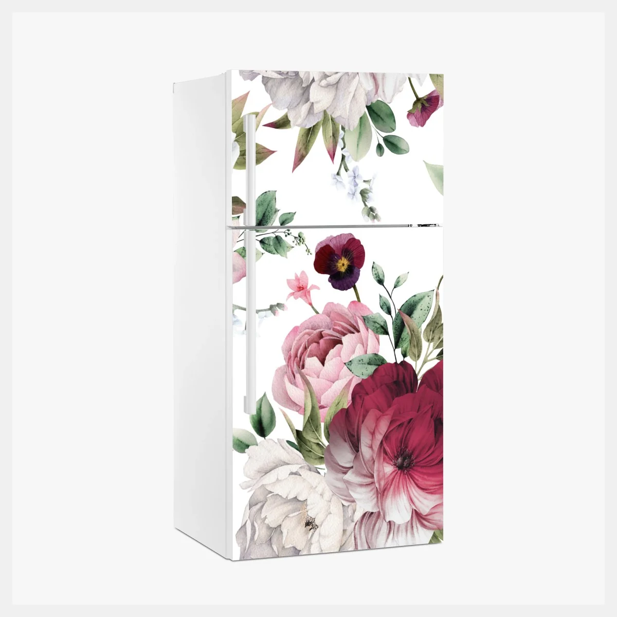 Sticker pour réfrigérateur motif floral de pivoines aquarelle élégant – Wallnifity® Sticker pour réfrigérateur motif floral de pivoines aquarelle élégant – Wallnifity®