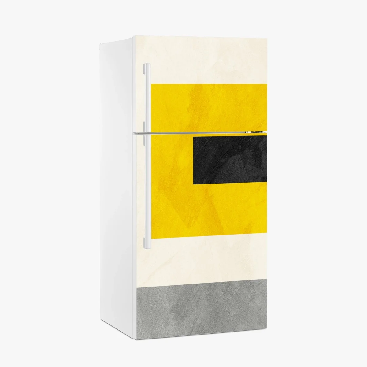 Sticker pour réfrigérateur composition géométrique minimaliste jaune et noire – Wallnifity® Sticker pour réfrigérateur composition géométrique minimaliste jaune et noire – Wallnifity®