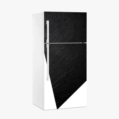 Sticker pour réfrigérateur motif texturé noir minimaliste – Wallnifity®